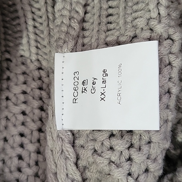 Turtleneck Batwing Sleeve Loose Oversized Chunky Knitted Pullover Sweater Jumper - Picture 8 of 8